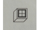 Part No: Mx1011Apb58  Name: Modulex, Tile 1 x 1 with Black Square Crossed Perpendicular Pattern