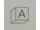 Part No: Mx1011Apb66  Name: Modulex, Tile 1 x 1 with Dark Gray 'A' Pattern (Thin Font)
