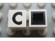 Part No: Mx1011Cpb03  Name: Modulex, Tile 1 x 1 with Black 'C' Pattern (with black lining on top and sides)