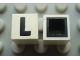 Part No: Mx1011Cpb12  Name: Modulex, Tile 1 x 1 with Black 'L' Pattern (with black lining on top and sides)