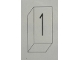 Lot ID: 372989659  Part No: Mx1021Apb111  Name: Modulex, Tile 1 x 2 with Dark Gray Number 1 Pattern (Thin Font)