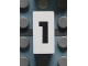 Lot ID: 425723356  Part No: Mx1021Apb12  Name: Modulex, Tile 1 x 2 with Black '1' Pattern