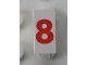 Part No: Mx1021Apb148  Name: Modulex, Tile 1 x 2 with Red '8' Pattern
