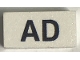 Lot ID: 298868062  Part No: Mx1021Apb174  Name: Modulex, Tile 1 x 2 with Black 'AD' Pattern