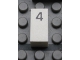 Lot ID: 32974468  Part No: Mx1021Apb24  Name: Modulex, Tile 1 x 2 with Black Calendar Day Number  '4' Pattern