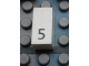 Part No: Mx1021Apb25  Name: Modulex, Tile 1 x 2 with Black Calendar Day Number  '5' Pattern