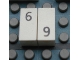 Part No: Mx1021Apb26  Name: Modulex, Tile 1 x 2 with Black Calendar Day Number  '6' / '9' Pattern