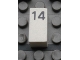 Part No: Mx1021Apb33  Name: Modulex, Tile 1 x 2 with Black Calendar Day Number '14' Pattern