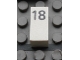 Lot ID: 32974591  Part No: Mx1021Apb37  Name: Modulex, Tile 1 x 2 with Black Calendar Day Number '18' Pattern
