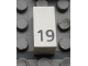 Part No: Mx1021Apb38  Name: Modulex, Tile 1 x 2 with Black Calendar Day Number '19' Pattern