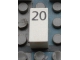 Lot ID: 32974602  Part No: Mx1021Apb39  Name: Modulex, Tile 1 x 2 with Black Calendar Day Number '20' Pattern