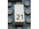 Lot ID: 407657630  Part No: Mx1021Apb40  Name: Modulex, Tile 1 x 2 with Black Calendar Day Number '21' Pattern