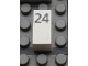 Part No: Mx1021Apb43  Name: Modulex, Tile 1 x 2 with Black Calendar Day Number '24' Pattern
