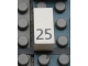 Part No: Mx1021Apb44  Name: Modulex, Tile 1 x 2 with Black Calendar Day Number '25' Pattern