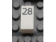 Part No: Mx1021Apb47  Name: Modulex, Tile 1 x 2 with Black Calendar Day Number '28' Pattern