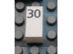 Part No: Mx1021Apb49  Name: Modulex, Tile 1 x 2 with Black Calendar Day Number '30' Pattern
