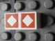 Part No: Mx1021Apb67  Name: Modulex, Tile 1 x 2 with Orange Diamonds Outline Pattern