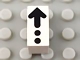 Part No: Mx1021Apb84  Name: Modulex, Tile 1 x 2 with Black Arrow Pattern