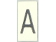 Lot ID: 190829216  Part No: Mx1021Apb85  Name: Modulex, Tile 1 x 2 with Dark Gray Capital Letter A Pattern (Thin Font)