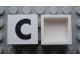 Part No: Mx1022Apb067  Name: Modulex, Tile 2 x 2 (no Internal Supports) with Black Capital Letter C Pattern