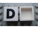 Part No: Mx1022Apb068  Name: Modulex, Tile 2 x 2 (no Internal Supports) with Black Capital Letter D Pattern