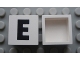 Lot ID: 241076268  Part No: Mx1022Apb069  Name: Modulex, Tile 2 x 2 (no Internal Supports) with Black Capital Letter E Pattern