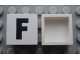 Part No: Mx1022Apb070  Name: Modulex, Tile 2 x 2 (no Internal Supports) with Black Capital Letter F Pattern