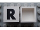 Part No: Mx1022Apb082  Name: Modulex, Tile 2 x 2 (no Internal Supports) with Black Capital Letter R Pattern