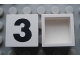 Part No: Mx1022Apb096  Name: Modulex, Tile 2 x 2 (no Internal Supports) with Black Number 3 Pattern