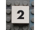 Part No: Mx1022Apb105  Name: Modulex, Tile 2 x 2 (no Internal Supports) with Black Calendar Week Number 2 Pattern