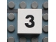 Part No: Mx1022Apb106  Name: Modulex, Tile 2 x 2 (no Internal Supports) with Black Calendar Week Number 3 Pattern