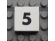 Part No: Mx1022Apb108  Name: Modulex, Tile 2 x 2 (no Internal Supports) with Black Calendar Week Number 5 Pattern