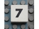Part No: Mx1022Apb110  Name: Modulex, Tile 2 x 2 (no Internal Supports) with Black Calendar Week Number 7 Pattern