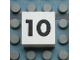 Part No: Mx1022Apb113  Name: Modulex, Tile 2 x 2 (no Internal Supports) with Black Calendar Week Number 10 Pattern