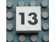 Part No: Mx1022Apb116  Name: Modulex, Tile 2 x 2 (no Internal Supports) with Black Calendar Week Number 13 Pattern