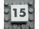 Part No: Mx1022Apb118  Name: Modulex, Tile 2 x 2 (no Internal Supports) with Black Calendar Week Number 15 Pattern