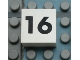 Part No: Mx1022Apb119  Name: Modulex, Tile 2 x 2 (no Internal Supports) with Black Calendar Week Number 16 Pattern