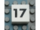 Part No: Mx1022Apb120  Name: Modulex, Tile 2 x 2 (no Internal Supports) with Black Calendar Week Number 17 Pattern