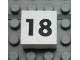 Part No: Mx1022Apb121  Name: Modulex, Tile 2 x 2 (no Internal Supports) with Black Calendar Week Number 18 Pattern