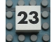 Part No: Mx1022Apb126  Name: Modulex, Tile 2 x 2 (no Internal Supports) with Black Calendar Week Number 23 Pattern