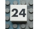 Part No: Mx1022Apb127  Name: Modulex, Tile 2 x 2 (no Internal Supports) with Black Calendar Week Number 24 Pattern