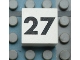 Part No: Mx1022Apb130  Name: Modulex, Tile 2 x 2 (no Internal Supports) with Black Calendar Week Number 27 Pattern