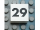 Part No: Mx1022Apb132  Name: Modulex, Tile 2 x 2 (no Internal Supports) with Black Calendar Week Number 29 Pattern