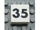 Part No: Mx1022Apb138  Name: Modulex, Tile 2 x 2 (no Internal Supports) with Black Calendar Week Number 35 Pattern