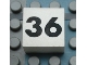 Part No: Mx1022Apb139  Name: Modulex, Tile 2 x 2 (no Internal Supports) with Black Calendar Week Number 36 Pattern