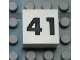 Part No: Mx1022Apb144  Name: Modulex, Tile 2 x 2 (no Internal Supports) with Black Calendar Week Number 41 Pattern