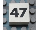 Part No: Mx1022Apb150  Name: Modulex, Tile 2 x 2 (no Internal Supports) with Black Calendar Week Number 47 Pattern
