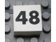 Part No: Mx1022Apb151  Name: Modulex, Tile 2 x 2 (no Internal Supports) with Black Calendar Week Number 48 Pattern