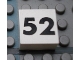 Part No: Mx1022Apb155  Name: Modulex, Tile 2 x 2 (no Internal Supports) with Black Calendar Week Number 52 Pattern