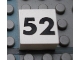 Lot ID: 373810009  Part No: Mx1022Apb155  Name: Modulex, Tile 2 x 2 (no Internal Supports) with Black Calendar Week Number 52 Pattern